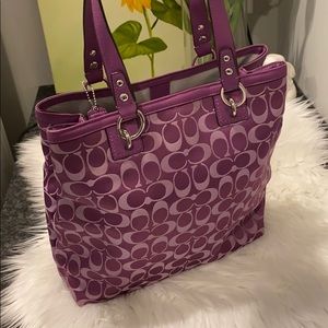 Purple Coach bag